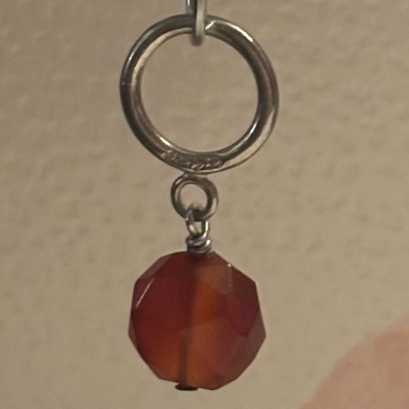 Silpada Carnelian Sterling Silver Charm from set of 3 ‘POP OF COLOR’ S3530 - Picture 3 of 14